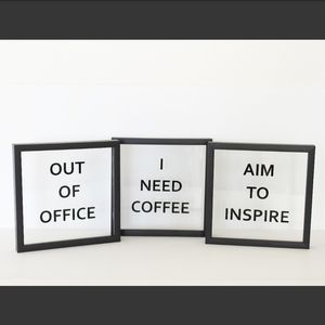 CLEARANCE! NEW  SIMPLE QUOTE ON GLASS FRAME